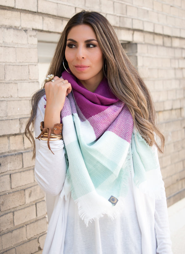 Color Block Blanket Scarf – Hipster Row